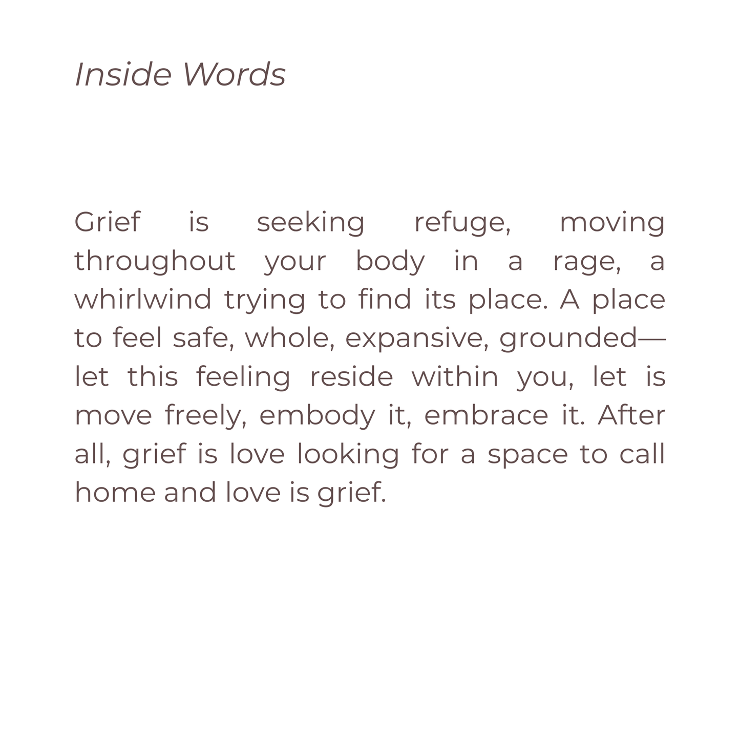 Grief is Love