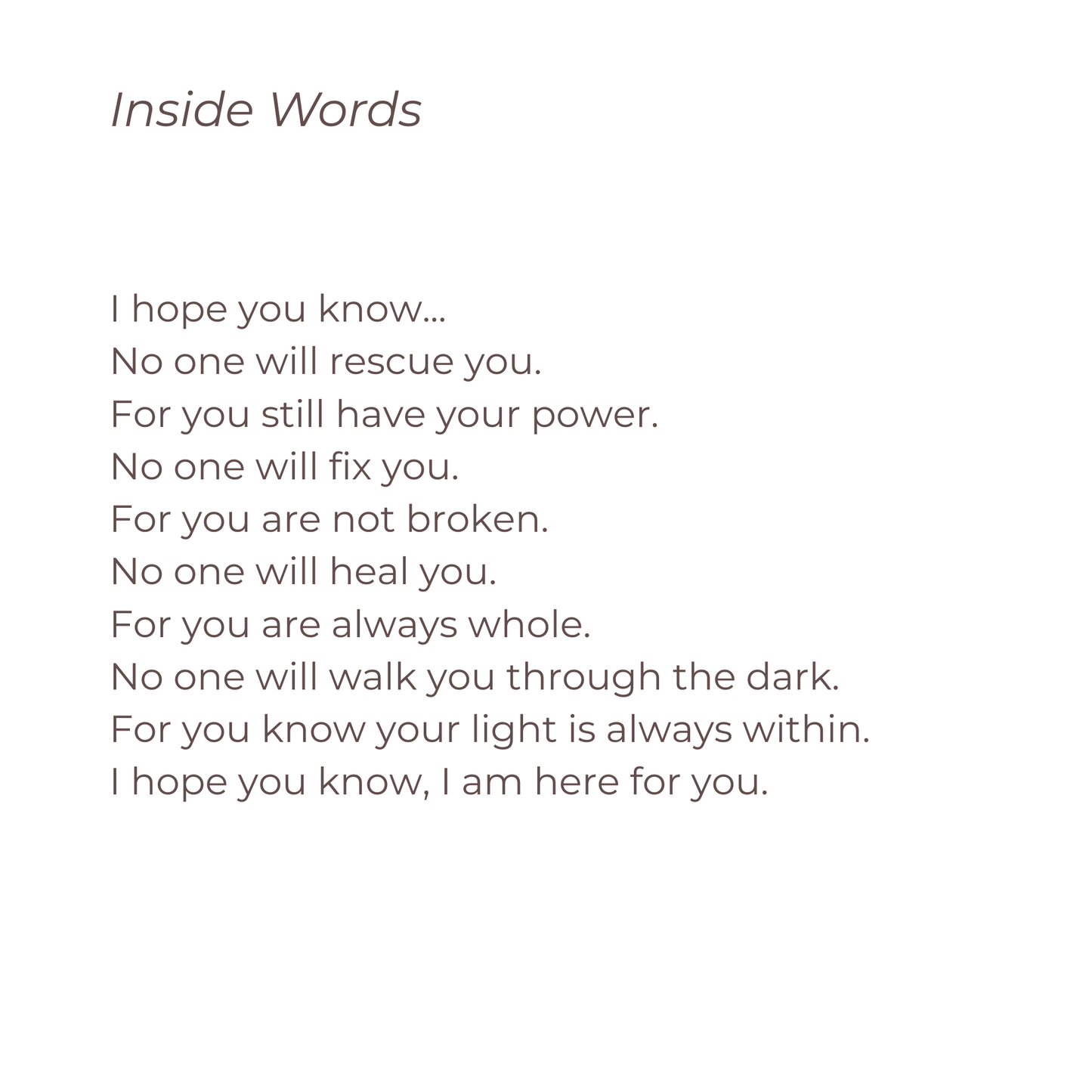Hope You Know
