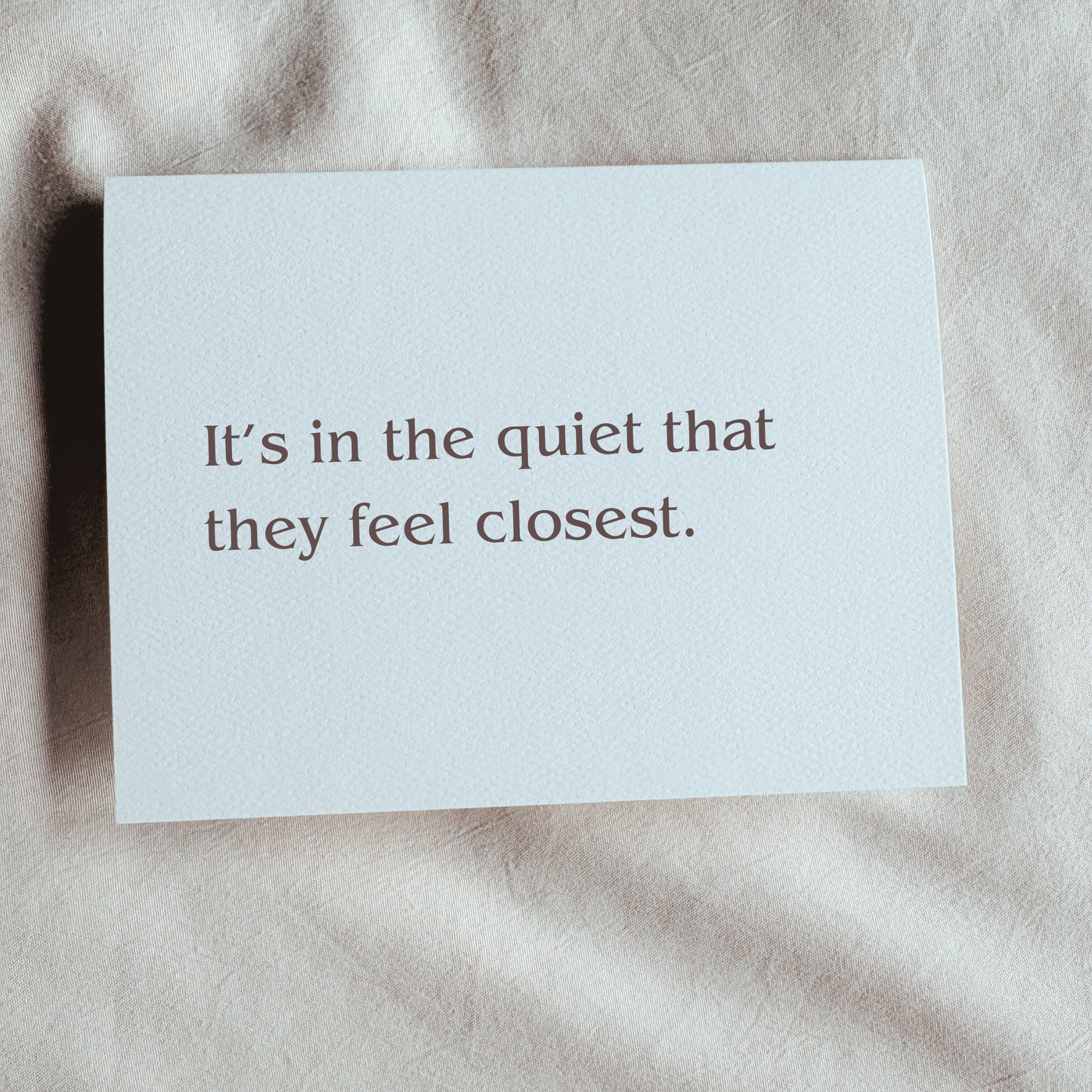 In the Quiet