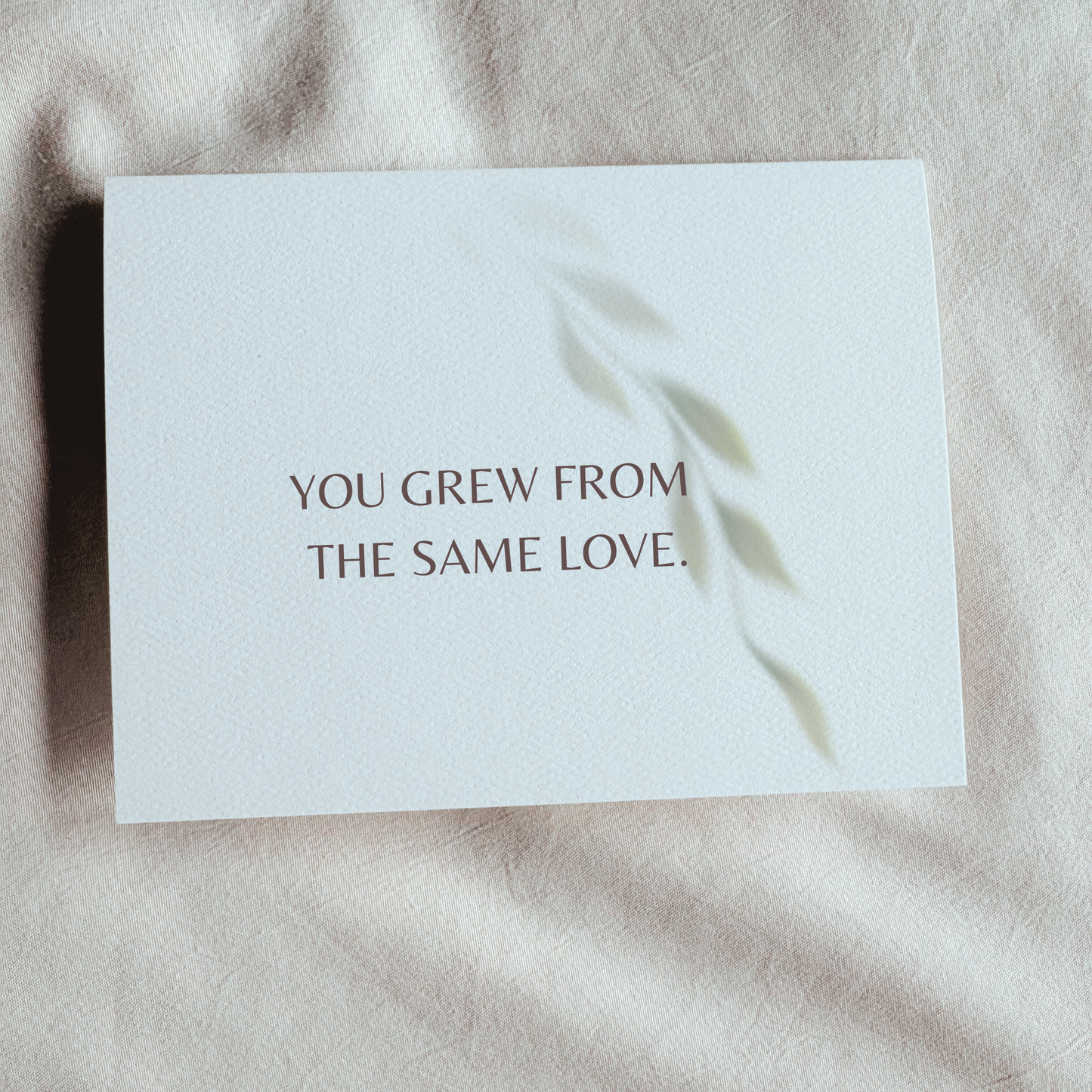 Grew from the Same Love