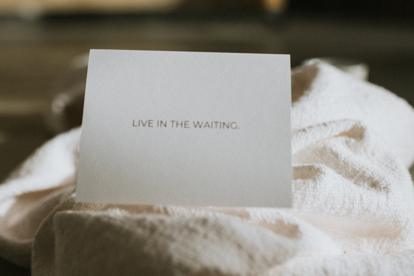 Live in the Waiting